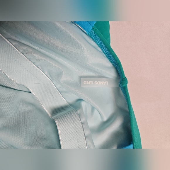 Land's End- Swimsuit Women's Plus Size 18W Blue and Green One-Piece. - Picture 5 of 6